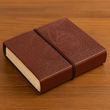 NEW Rustic Handmade Brown Leather Tree of Life, Refillable Journal Writing Diary