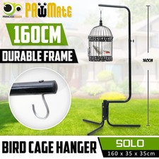 Bird Cage Hanger Stand Pet Parrot Aviary Black Iron Tube Frame Canary 160cm