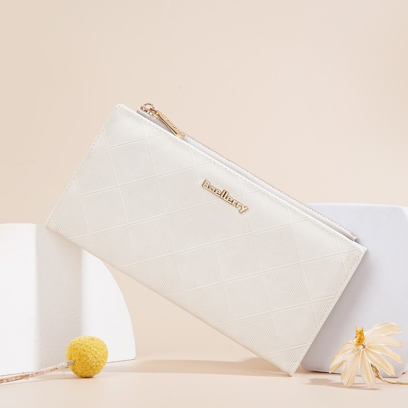 Women Fashion Leather Wallet Zipper Thin Purse Long ID Card Holder Handbag Gift