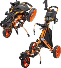 Golf Push Cart 3 Wheel with 360 Swivel Front Wheel,Lightweight and Foldable Walk