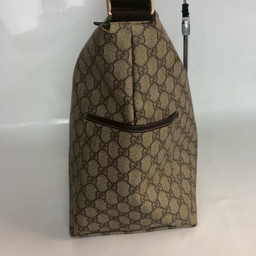GUCCI GG Shoulder Bag Ziplock Leather PVC Brown Beige Gold Hardware From Japan thumbnail 20