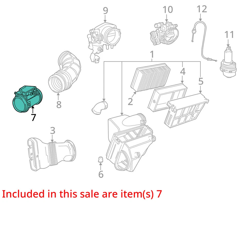 Medidor de flujo de aire convertible para 96-99 BMW 328i 19992949 Foto 3 de 4