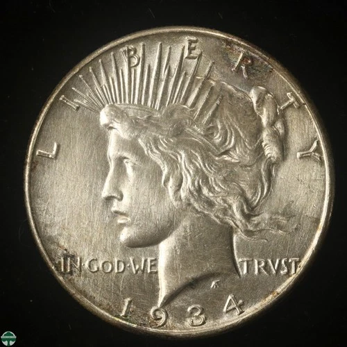 1934-P Silver PEACE Dollar - AU Details