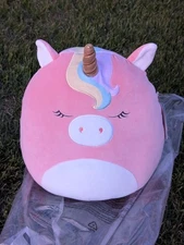 Squishmallows 12" ILENE the Pink Unicorn w/ Rainbow Mane Plush Toy KellyToy NWT