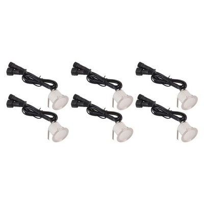 US Plug 16x LED Deck Light Kit 10W 2800 To 3200K Warm White IP67 Waterproof Rece