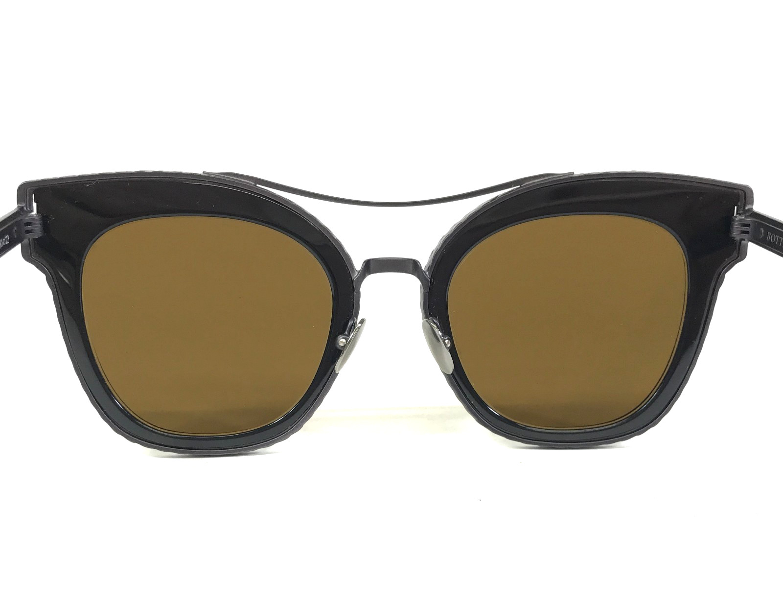 Bottega Veneta Sunglasses BV0012S 003 Black Ruthenium Frames with Brown Lenses thumbnail 7