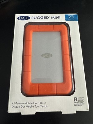 LaCie LAC9000298 Rugged Mini 2TB External Hard Drive - Orange