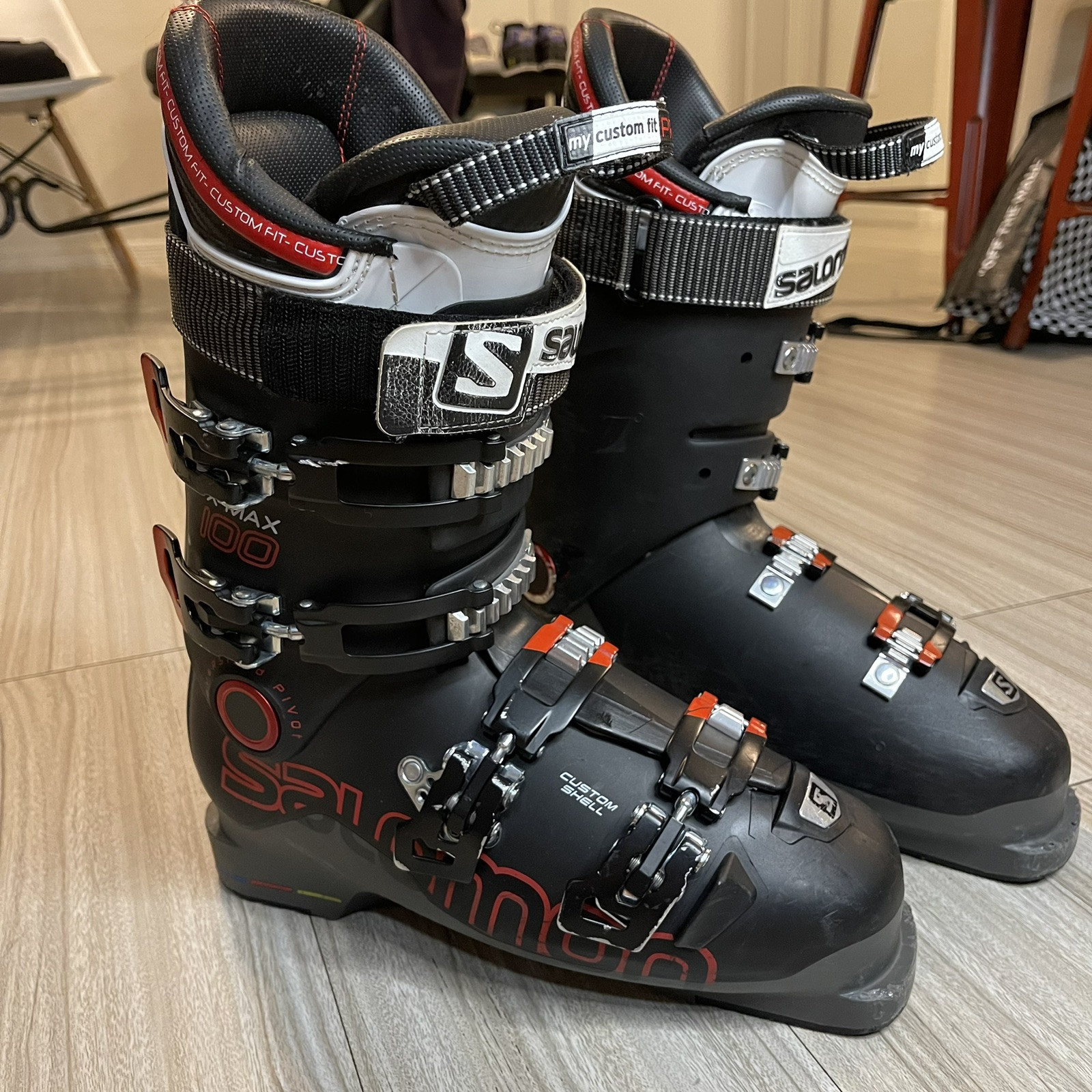 Salomon X MAX 100 Scarponi da Sci Uomo 27 27 5 315mm Nero Rosso Downhill