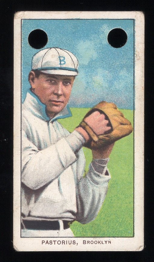 1909 1910 1911 T206 Piedmont 150 Pastorius (Brooklyn) PR with two punch holes