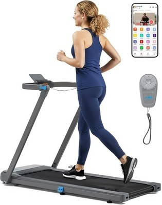 JLL 2 in 1 Smart Folding Treadmill and Under Desk Walking Pad with Remote