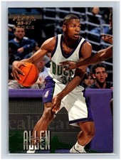 1996-97 Fleer Ray Allen RC #212 Rookie Card Milwaukee Bucks NBA HOF Basketball