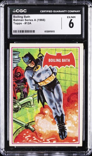 1966 Topps Batman Red Bat #12A Boiling Bath — CGC 6