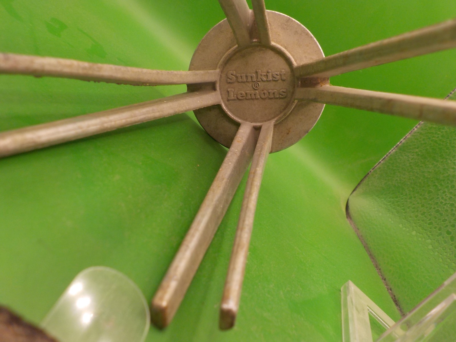Vintage Sunkist Lemons Bar Kitchen Tool -Aluminum Lemon Fruit Slicer Holder