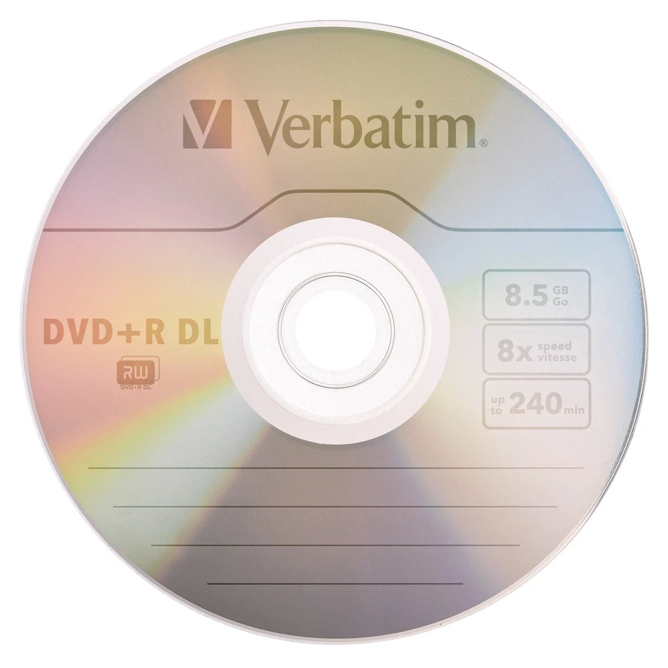 Verbatim 20 Pack DVD R Double Layer Discs 8.5GB 10X Speed Archival Storage - Image 2 of 4