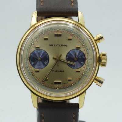 BREITLING NAVITIMER HANDAUFZUG CHRONO HERREN UHR 35MM VERGOLDET VALJOUX 7733 912