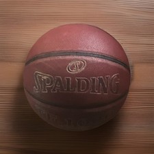 Spalding TF-1000 Basketball Ball Brown Leather Sport Activity
