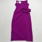 Chiara Boni La Petite Robe Glenaly Dress Womens 8 Pink Floral Ruffle Sheath Midi
