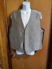 Andrew Fezza Gray Fullback Tuxedo Vest Size Large Prom Wedding EUC