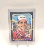 Ozzie Guillen Signed IP 1987 Donruss Baseball Card Auto Chicago White Sox Black