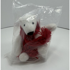 Coca Cola Coke Mini Plush Polar Bear w/ Holiday Red Scarf 4  Stuffed Animal