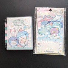 Jinbe-san Ptpt Memo Die-Cut Sticky Note Set with Mini Eraser, San-X, Used