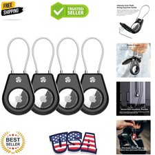 Secure Holder for AirTag with Wire Cable, 4 Pack for Air Tag Keychain Holders...