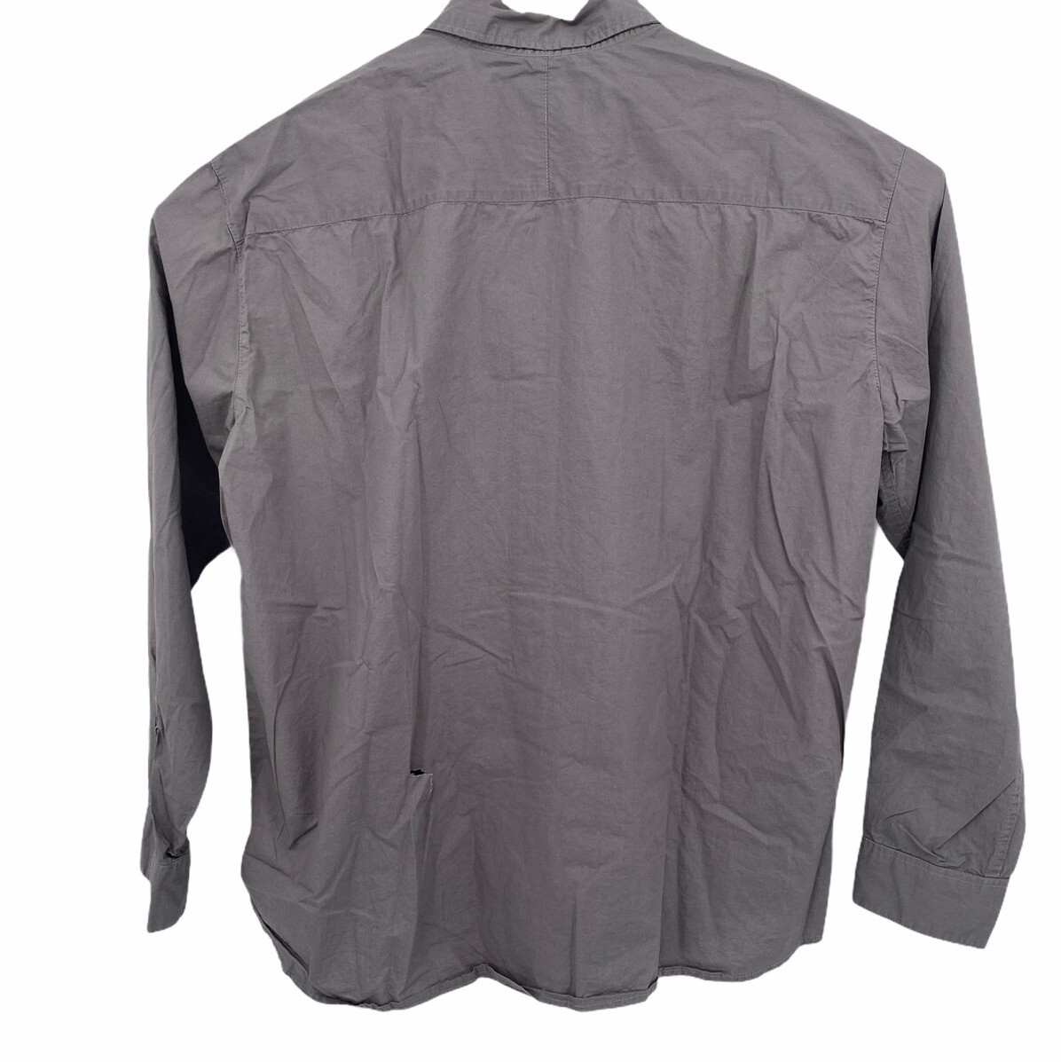 Native Code Solid Gray Button Front Long Sleeve M… - image 3