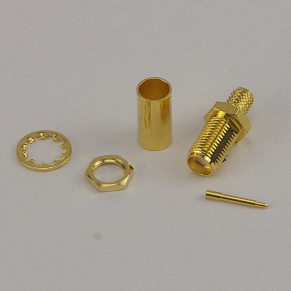RP SMA Female Crimp Connector - CLF200 Cable Crimp Easy To Use Custom