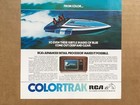 1981 RCA COLORTRAK TV "ADVANCED DETAIL PROCESSOR" Speed Boat Print Ad, 6.5"x10" — photo 3