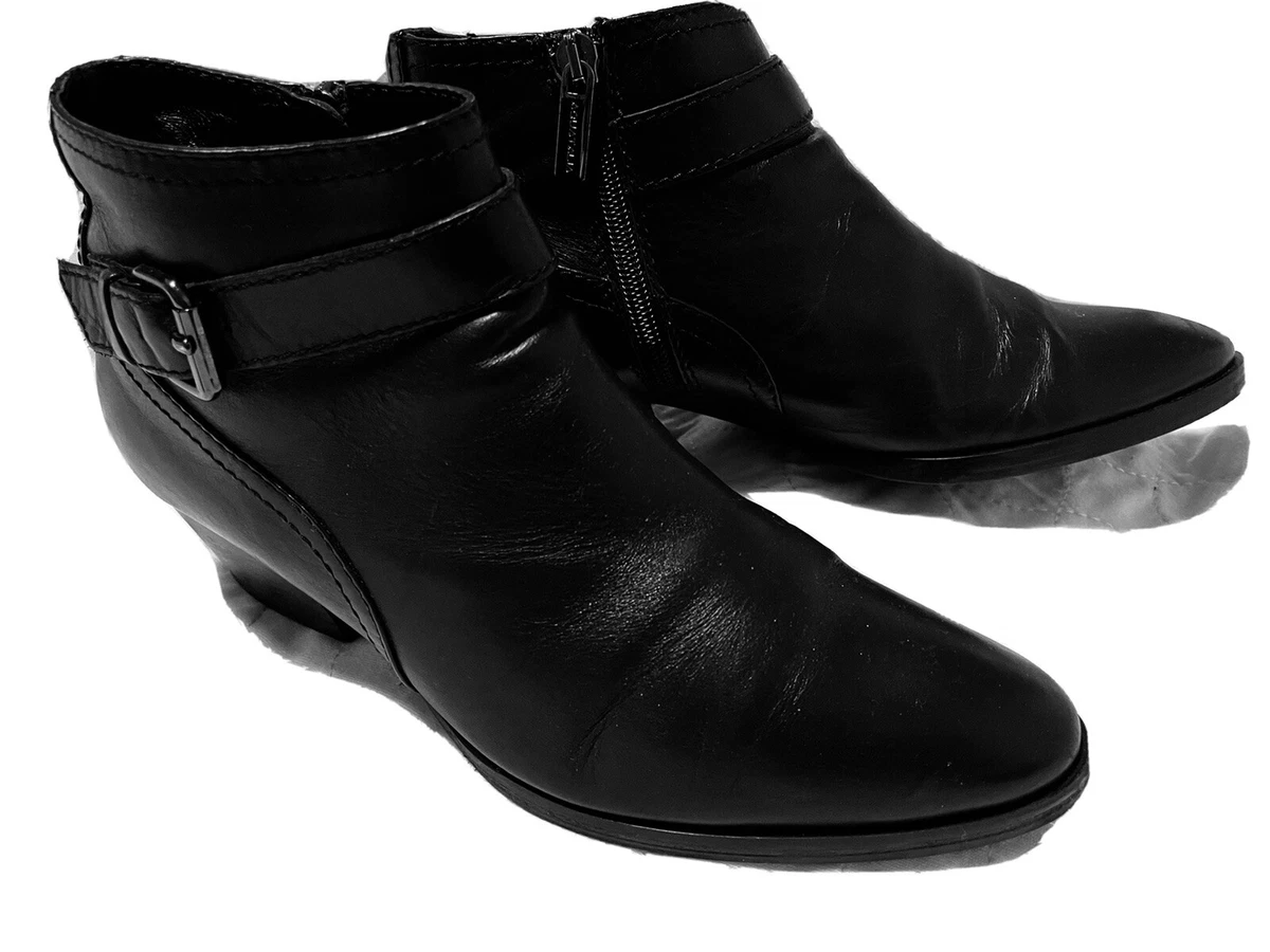 Aquatalia Boot Vero Cuoio Waterproof Zip Buckle Ankle Booties