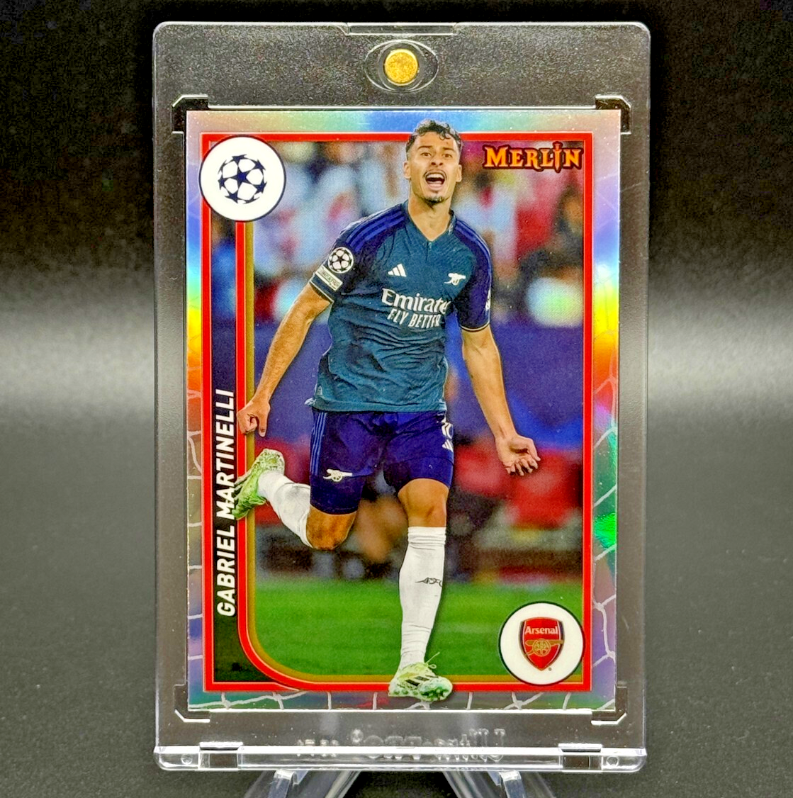 Gabriel Martinelli 2023-24 Topps Merlin Silver Refractor #10 Arsenal FC UEFA CC