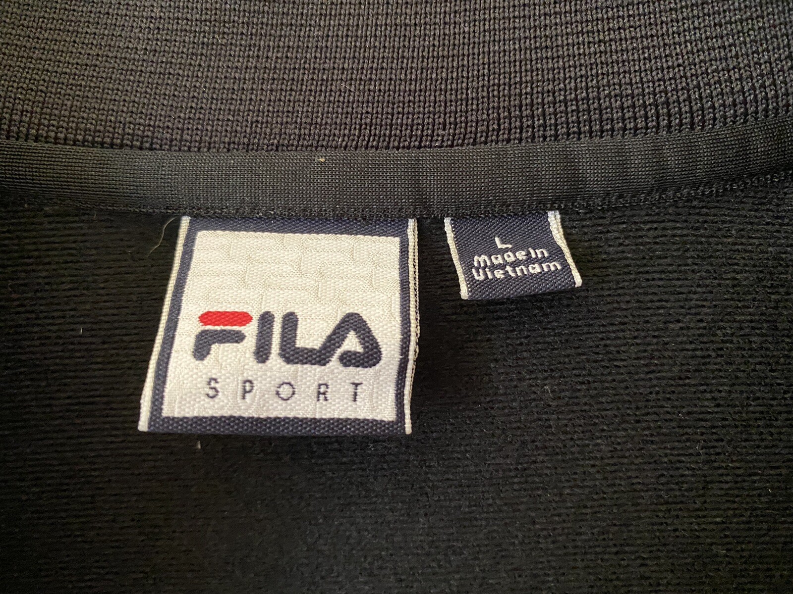 Giacca da pista Fila Sport uomo full zip tricolore nera taglia large