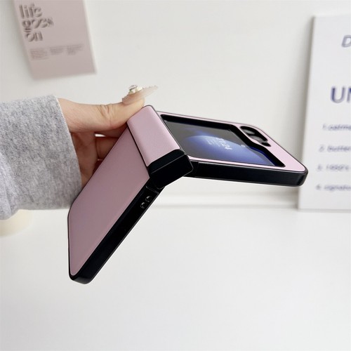 Fashion PU Leather Phone Protective Case Cover For Samsung Galaxy Z Flip 3 4 5 6 - Picture 6 of 34