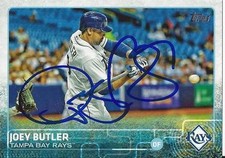 Joey Butler Tampa Bay Rays 2015 Topps Update Signed Card