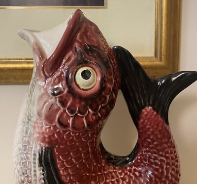 Bordallo Pinheiro Majolica Fish & Shellfish Collection Red Fish