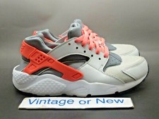 Girls' Nike Air Huarache Run Pure Platinum Lava GS Running 654280-010 sz 4.5Y