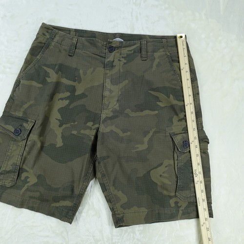 Old Navy Camo Cargo Shorts Men's Green Camouflage Size 36/10 Stretch woods Camp - Picture 2 of 17