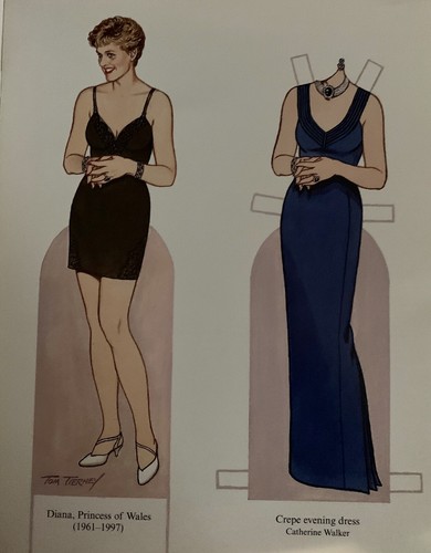 DIANA PRINCESS OF WALES PAPERDOLL IN FULL COLOR BY TOM TIERNEY Uncut Unused Book - Picture 3 of 5