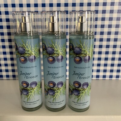 3X ~ Bath & Body Works ~ Full Size ~ Fine Fragrance Mist ~ JUNIPER BREEZE