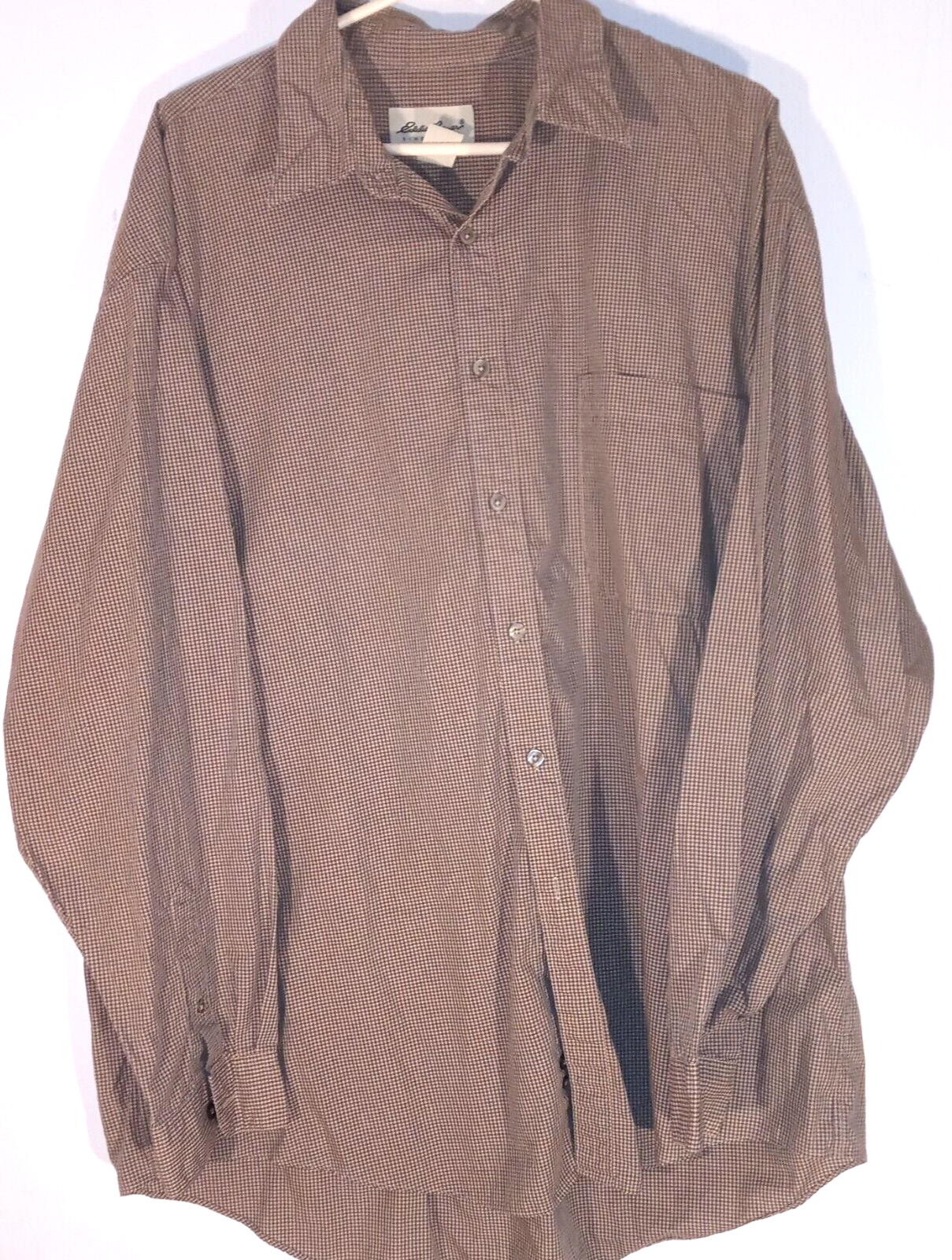 Eddie Bauer Men's Tall 18 36/37 Cotton Long Sleeve Button Down Collared Shirt