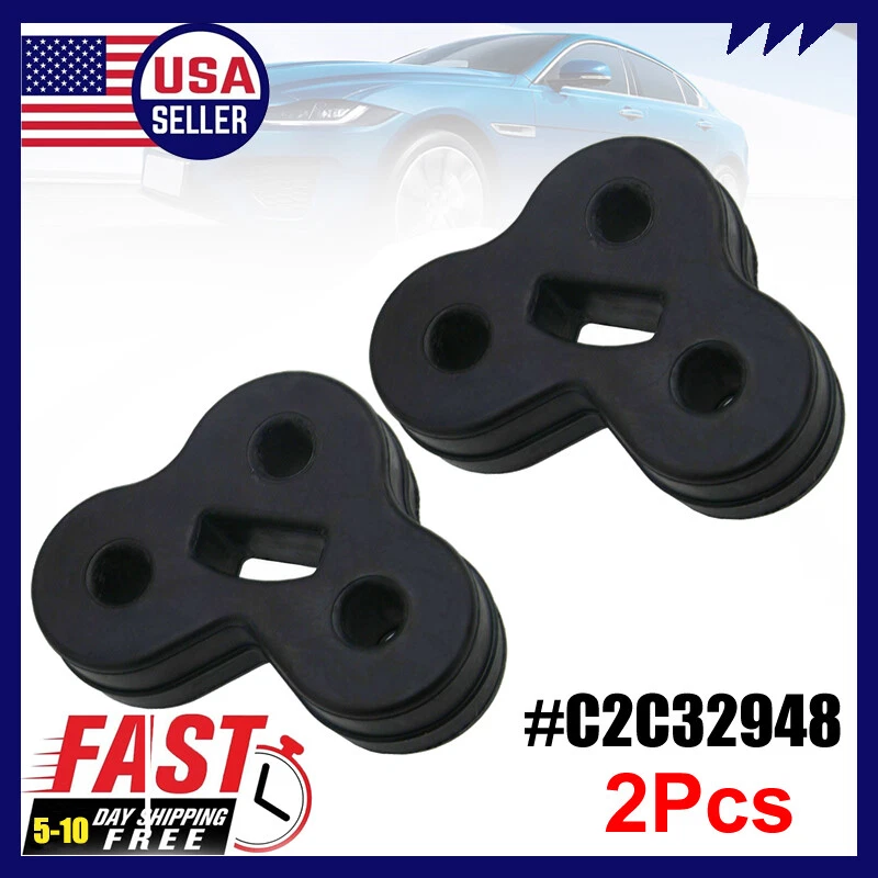 2 Packs Black Exhaust Mount Rubber Hanger For Jaguar XJ XF XJ