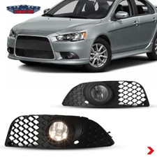 Pair Fog Lights For 2009-2015 Mitsubishi Lancer Driving Bumper Lamp Left Right Pair Fog Lights For 2009-2015 Mitsubishi Lancer Driving Bumper Lamp Left Right