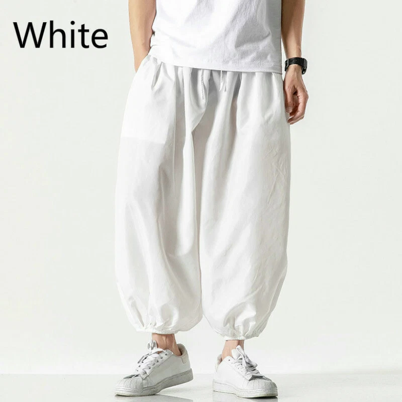 Pantalon CROPPED kaki forme baggy Homme