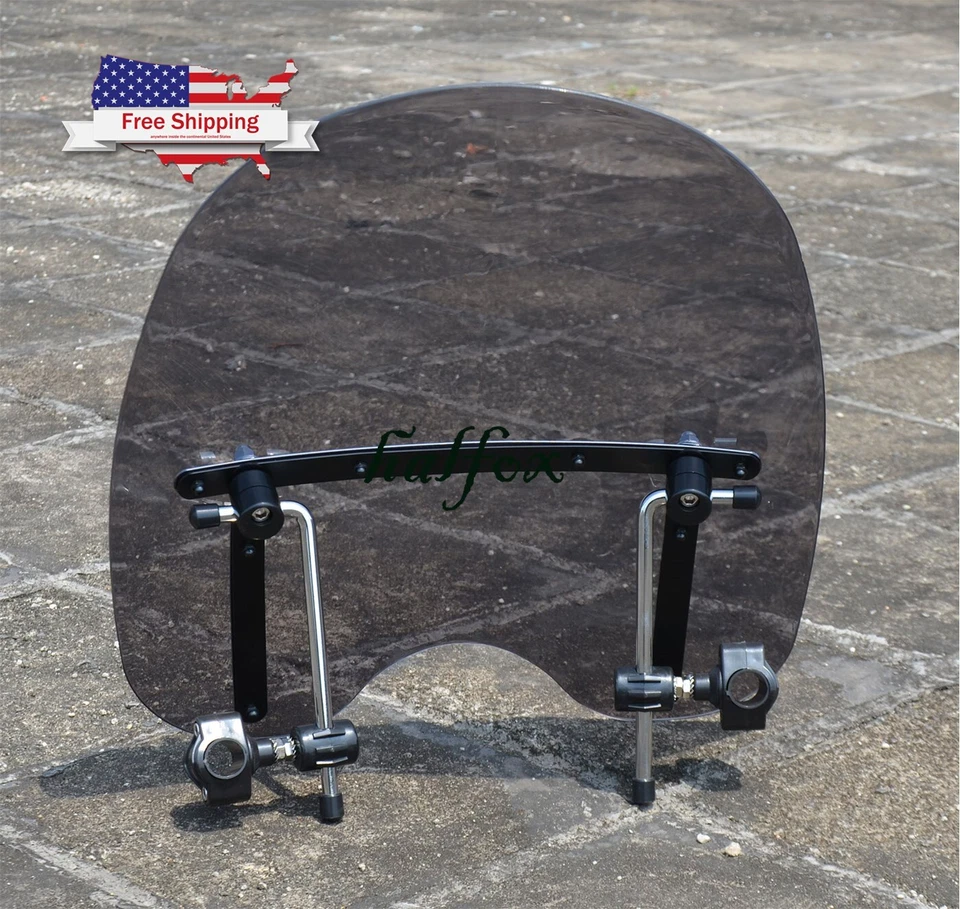 Smoke Windscreen Windshield For Yamaha V-Star XVS1100 XVS650 XVS1300 XVS950 - Image 2 of 4