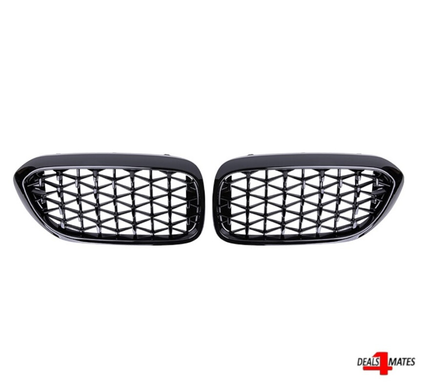 Parrilla para riñón Fit BMW G30 G31 17-19 serie 5 brillo negro diamante meteorito sede