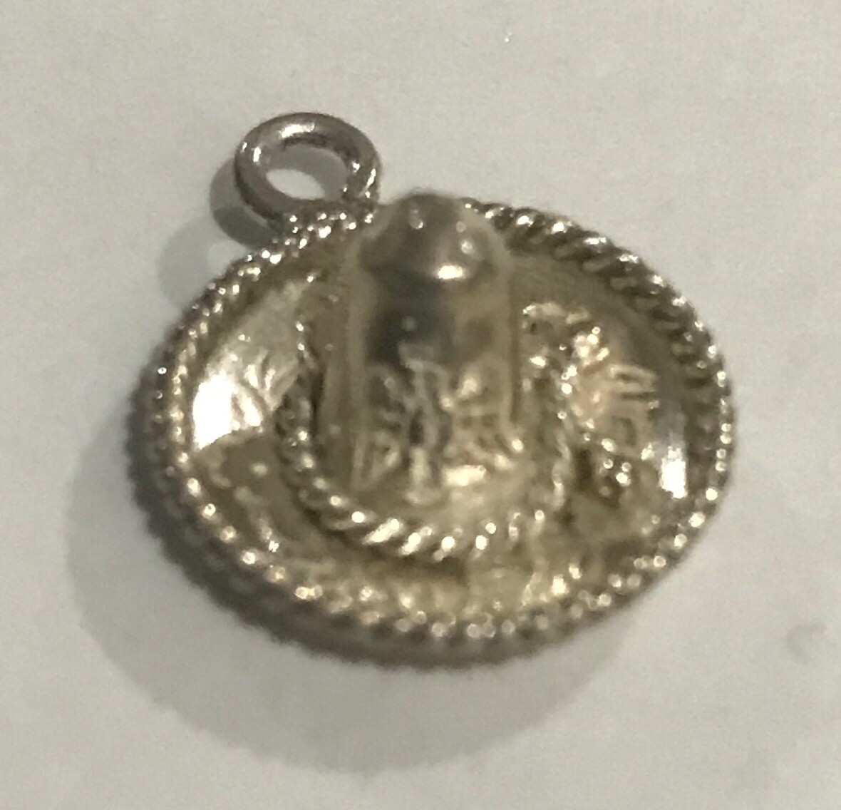 Sombrero Charm - Sterling Silver Intricate Fiesta Hat Rope Fine ...