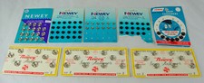 2 Complete Cards & 6 Part Cards Silver & Black Newey Stud Fasteners
