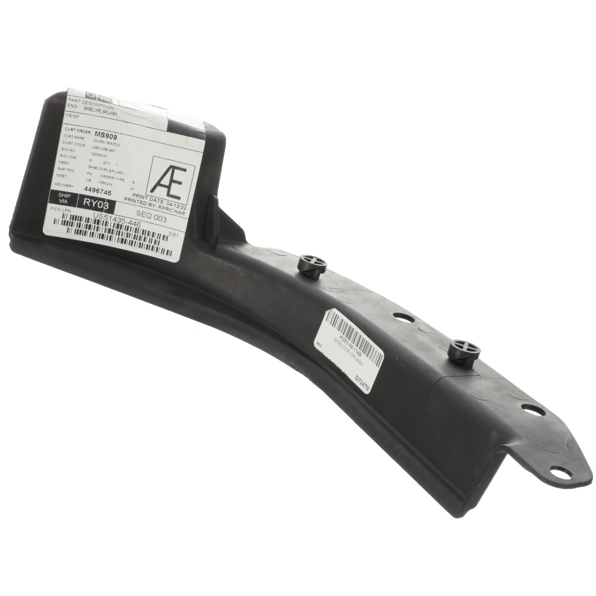 NEW OEM Mazda 2013-2016 CX-5 Right Splash Shield Fender Guard KD53