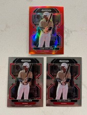 Lot (3) CAM COLLIER Reds 2022 Prizm Draft Picks cards 1 Red + 2 base