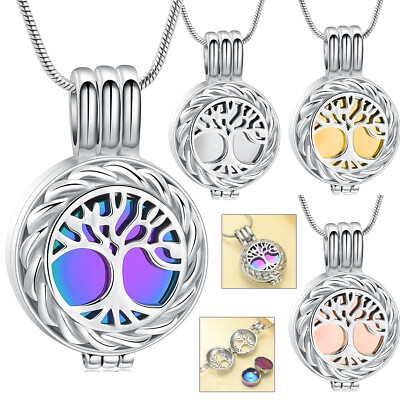 Tree of Life Urn Pendant Cremation Jewelry for Ashes Necklace Memorial Jewelry